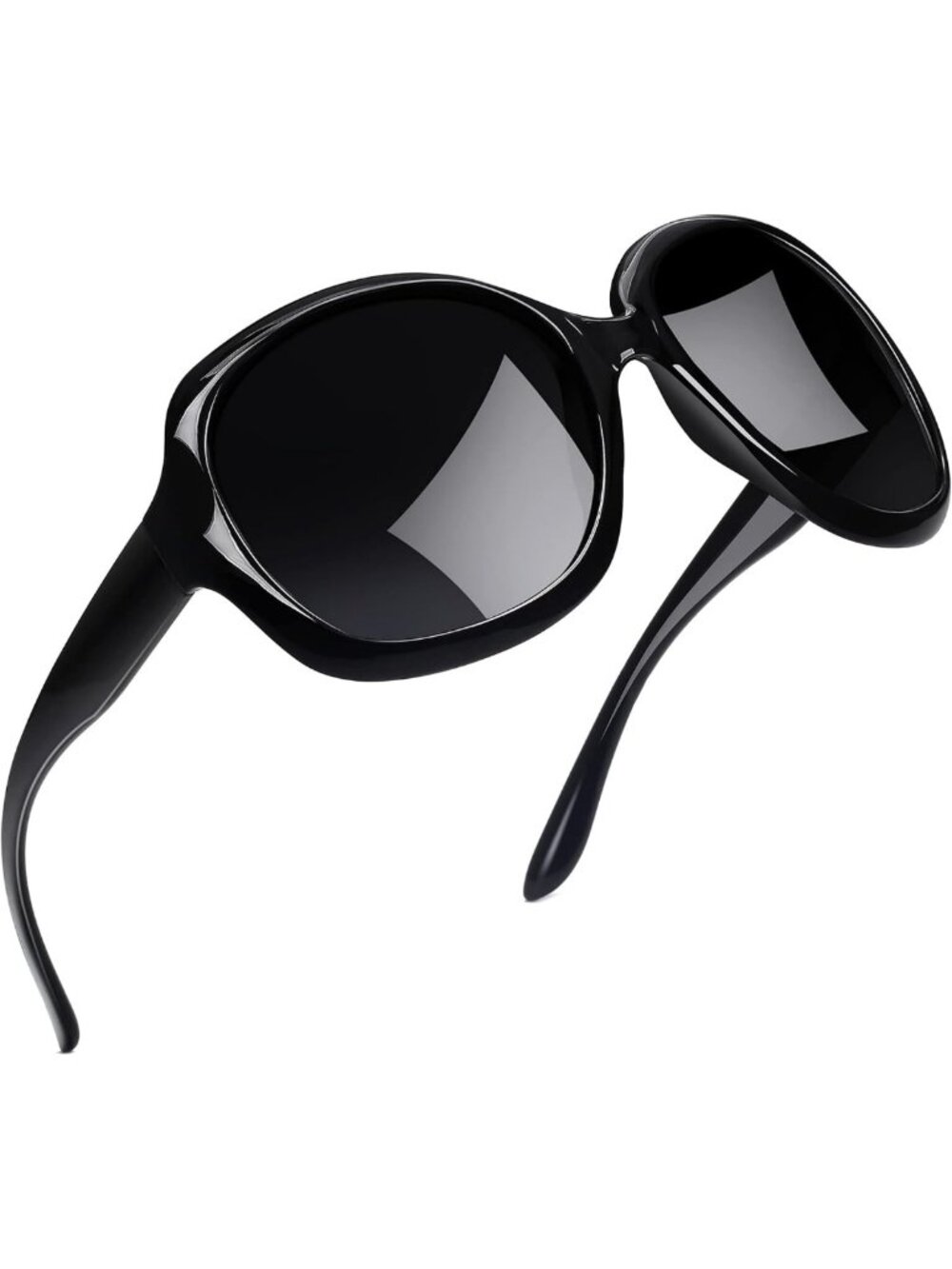 Trendy Oversized Polarized Sunglasses for Women - UV Protection, Large Driving